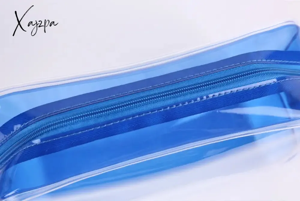 Xajzpa - PVC waterproof transparent cosmetic bag wash bath storage bag travel multi-function storage bag cosmetic handbag tool box