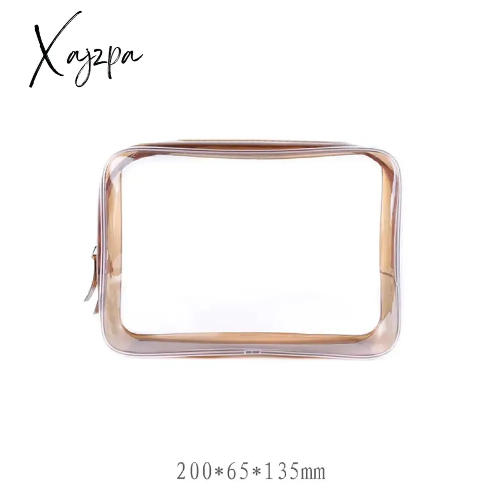 Xajzpa - PVC waterproof transparent cosmetic bag wash bath storage bag travel multi-function storage bag cosmetic handbag tool box