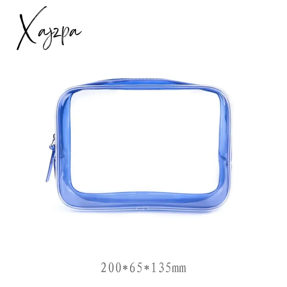Xajzpa - PVC waterproof transparent cosmetic bag wash bath storage bag travel multi-function storage bag cosmetic handbag tool box