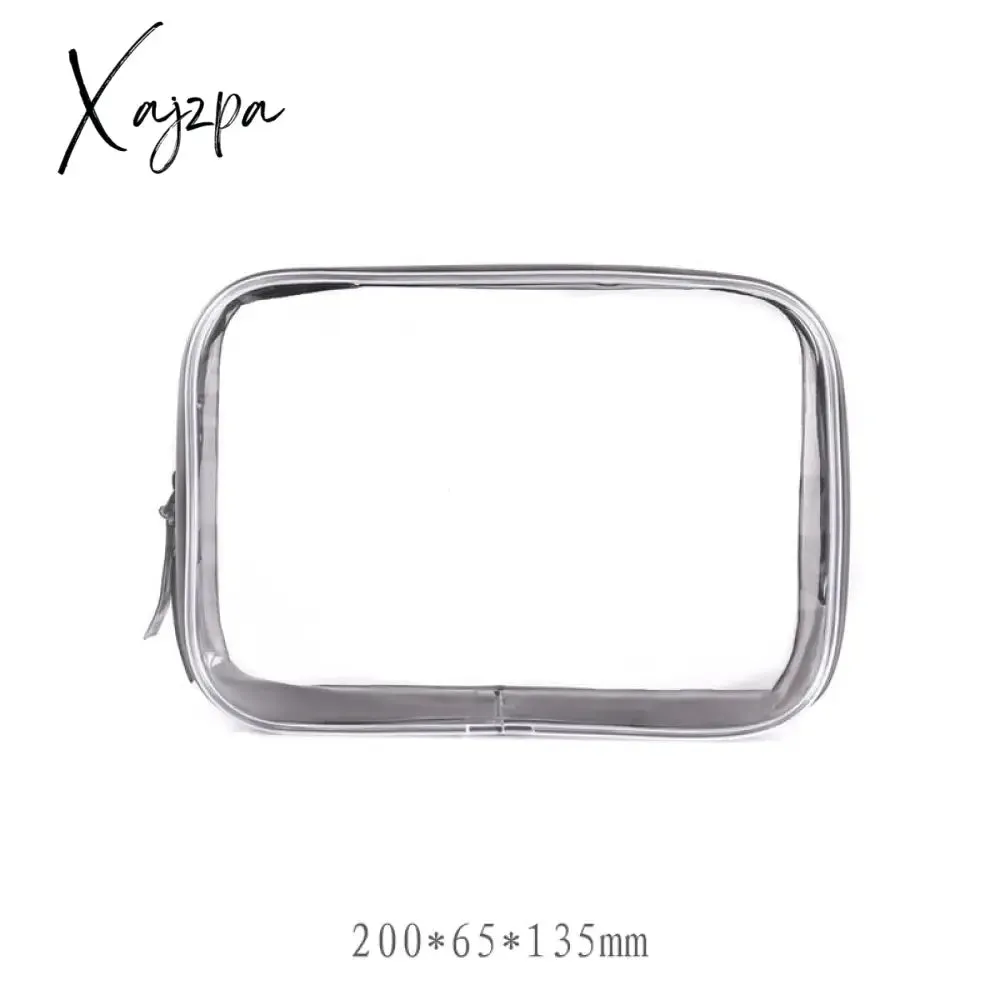 Xajzpa - PVC waterproof transparent cosmetic bag wash bath storage bag travel multi-function storage bag cosmetic handbag tool box