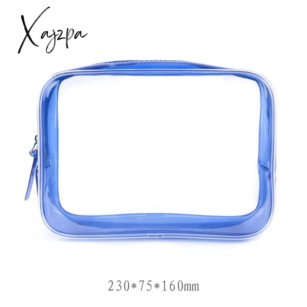Xajzpa - PVC waterproof transparent cosmetic bag wash bath storage bag travel multi-function storage bag cosmetic handbag tool box