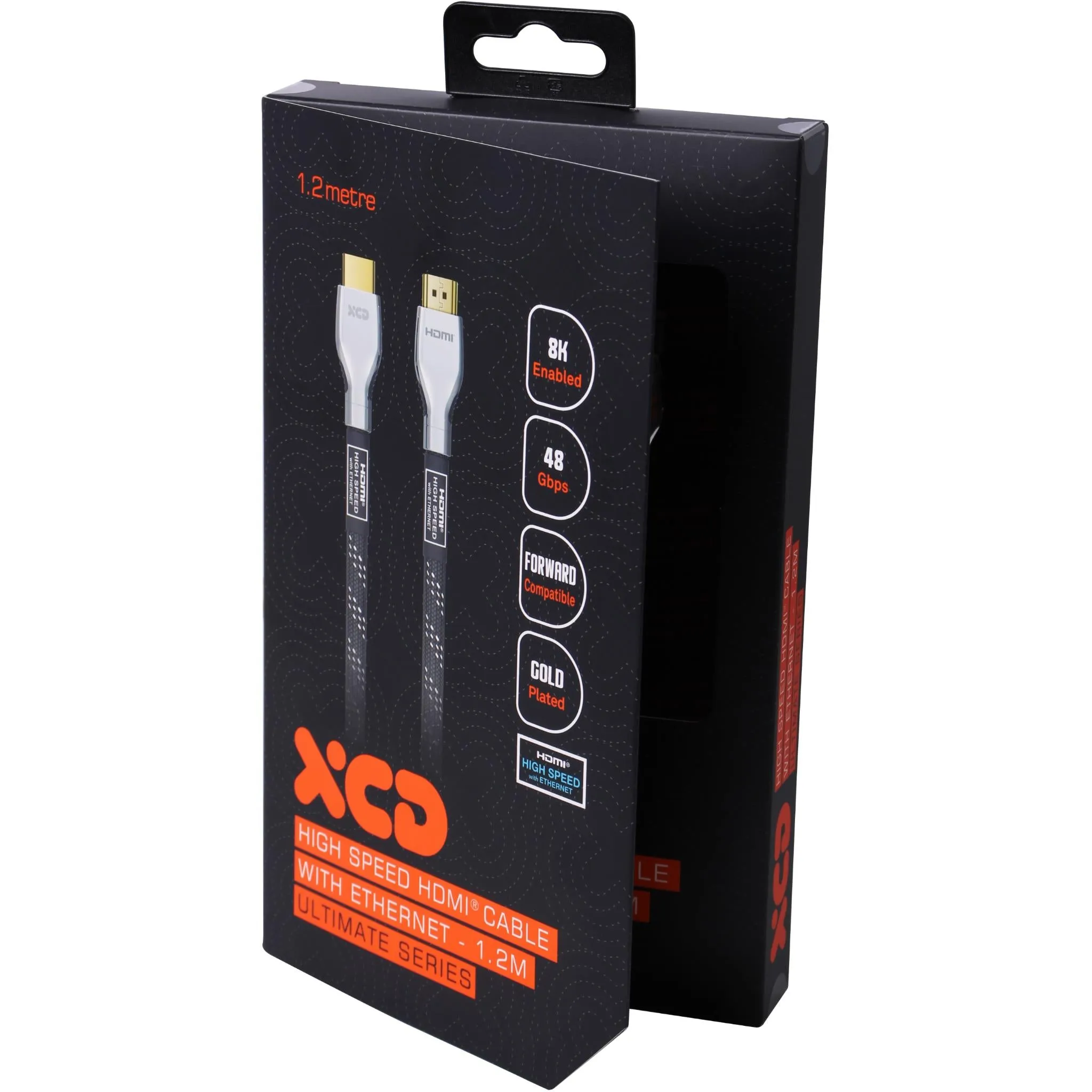 XCD Essentials Ultra High Speed Braided HDMI Cable 4K/8K 1.2m